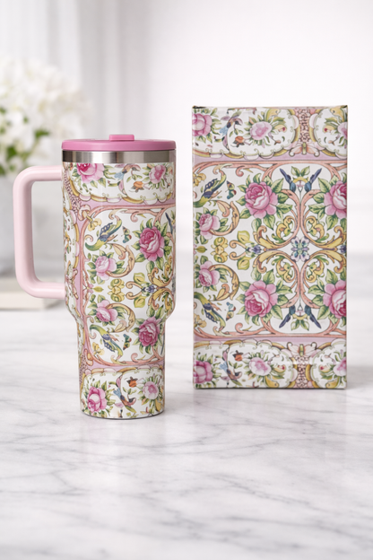 Rose Medallion insulated tumbler