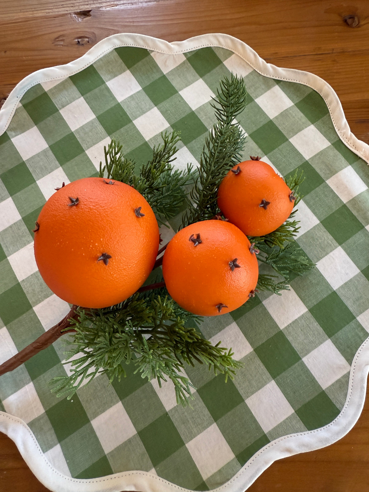 Orange pomander and cedar pick (preorder)