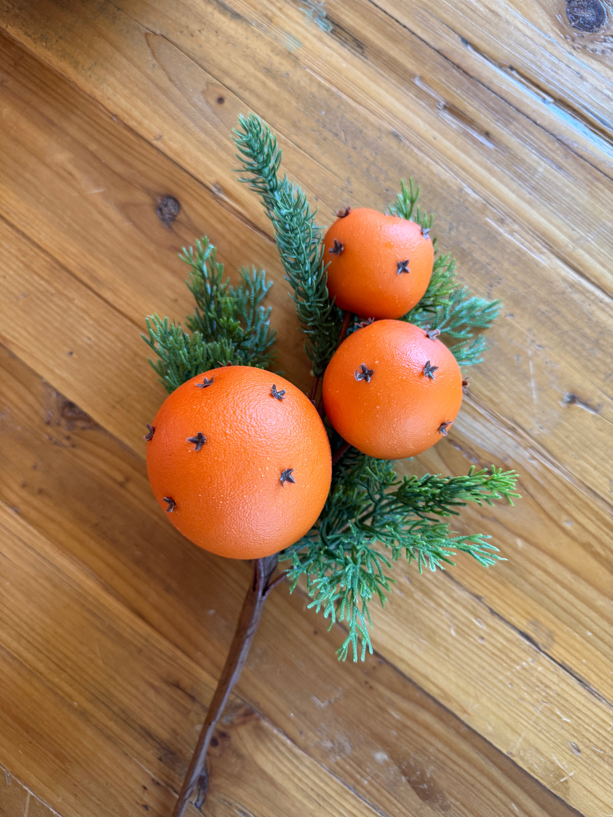 Orange pomander and cedar pick (preorder)