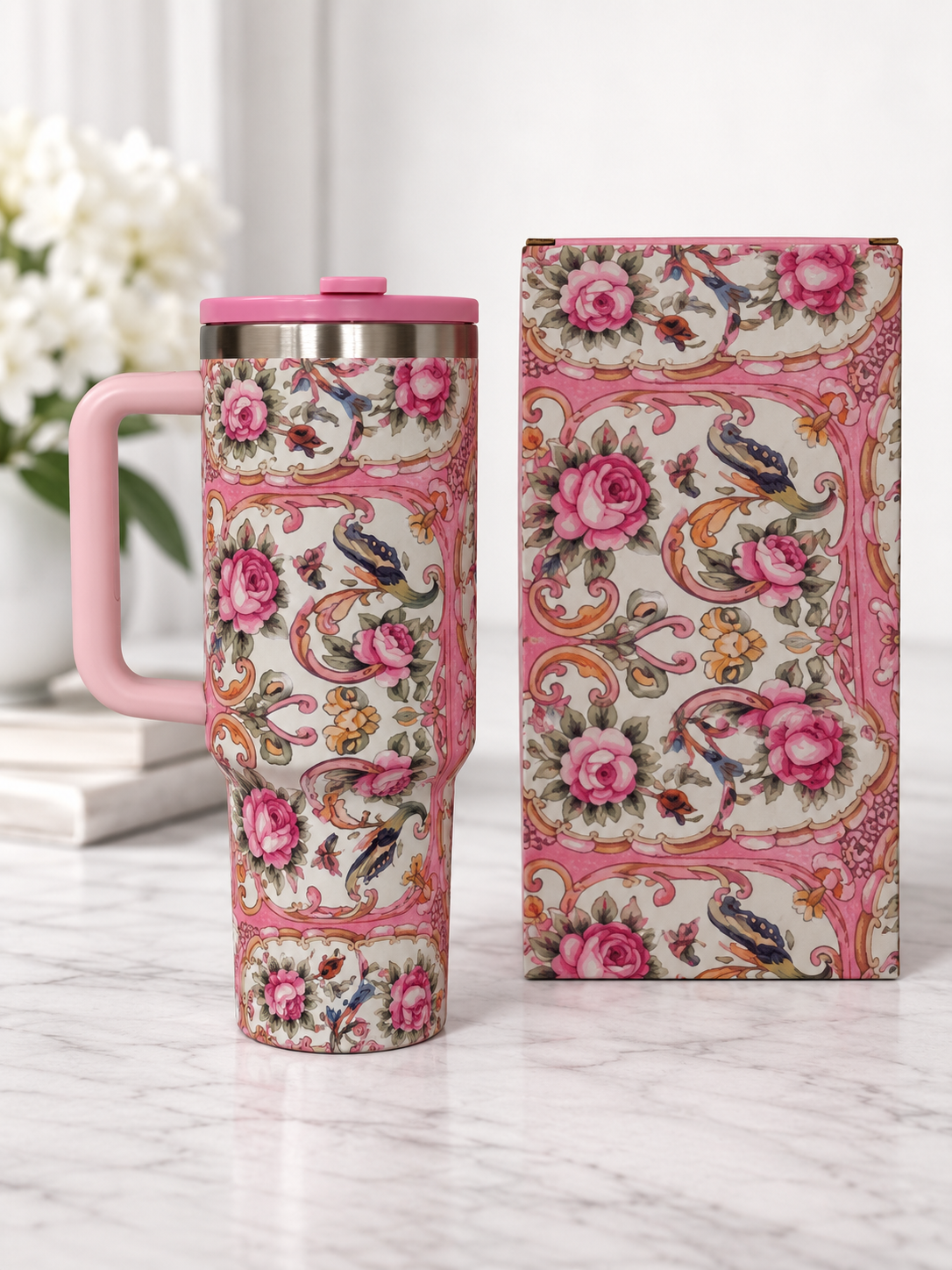 Famille Rose insulated tumbler *preorder*