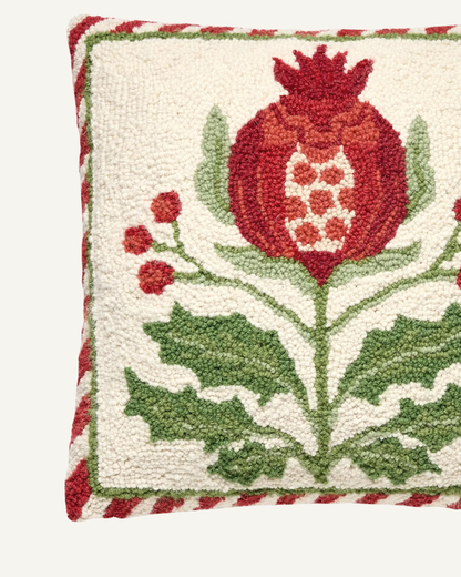 Holiday Mughal Pomegranate hook pillow