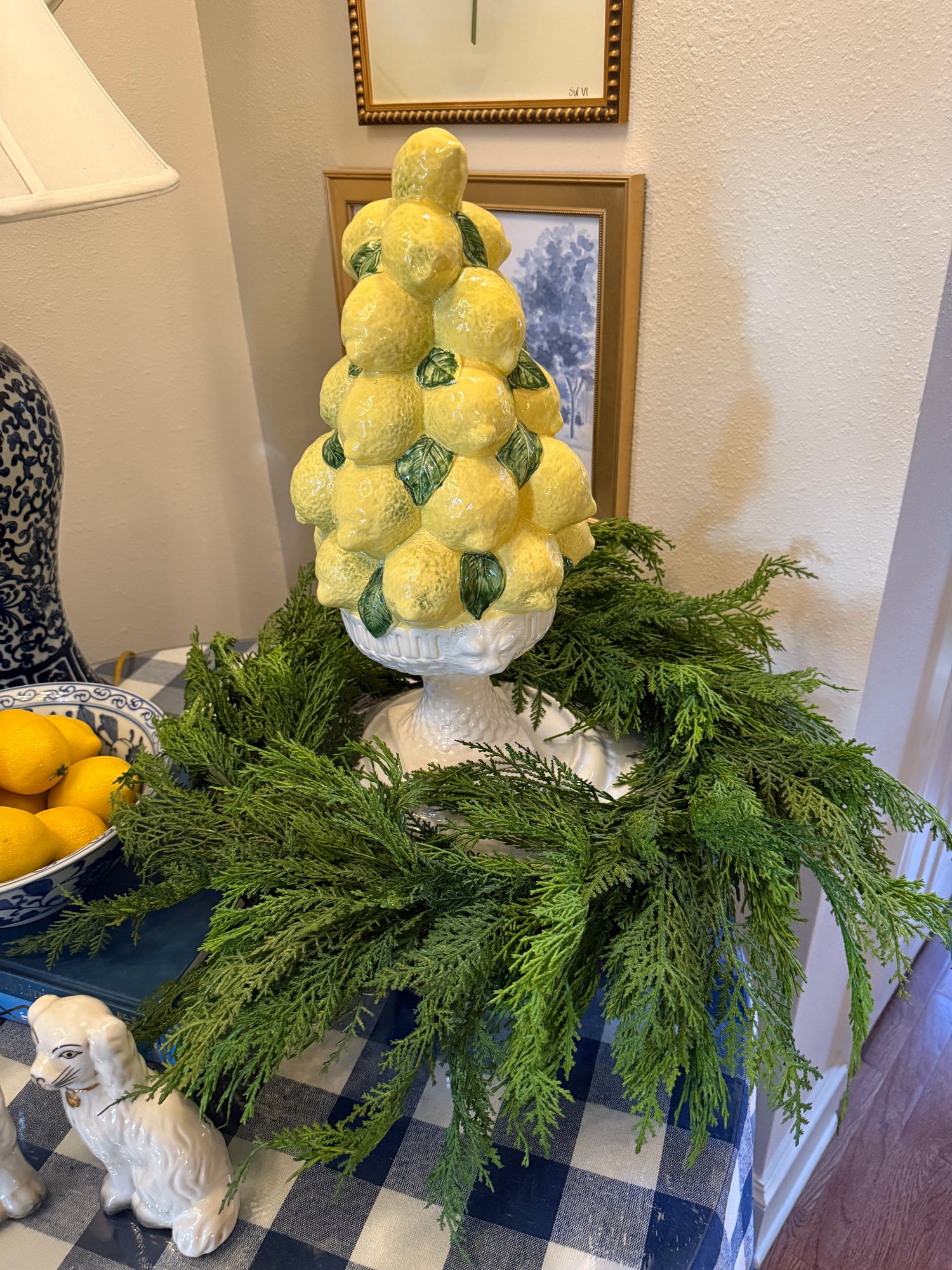 24” perfect faux cedar wreath