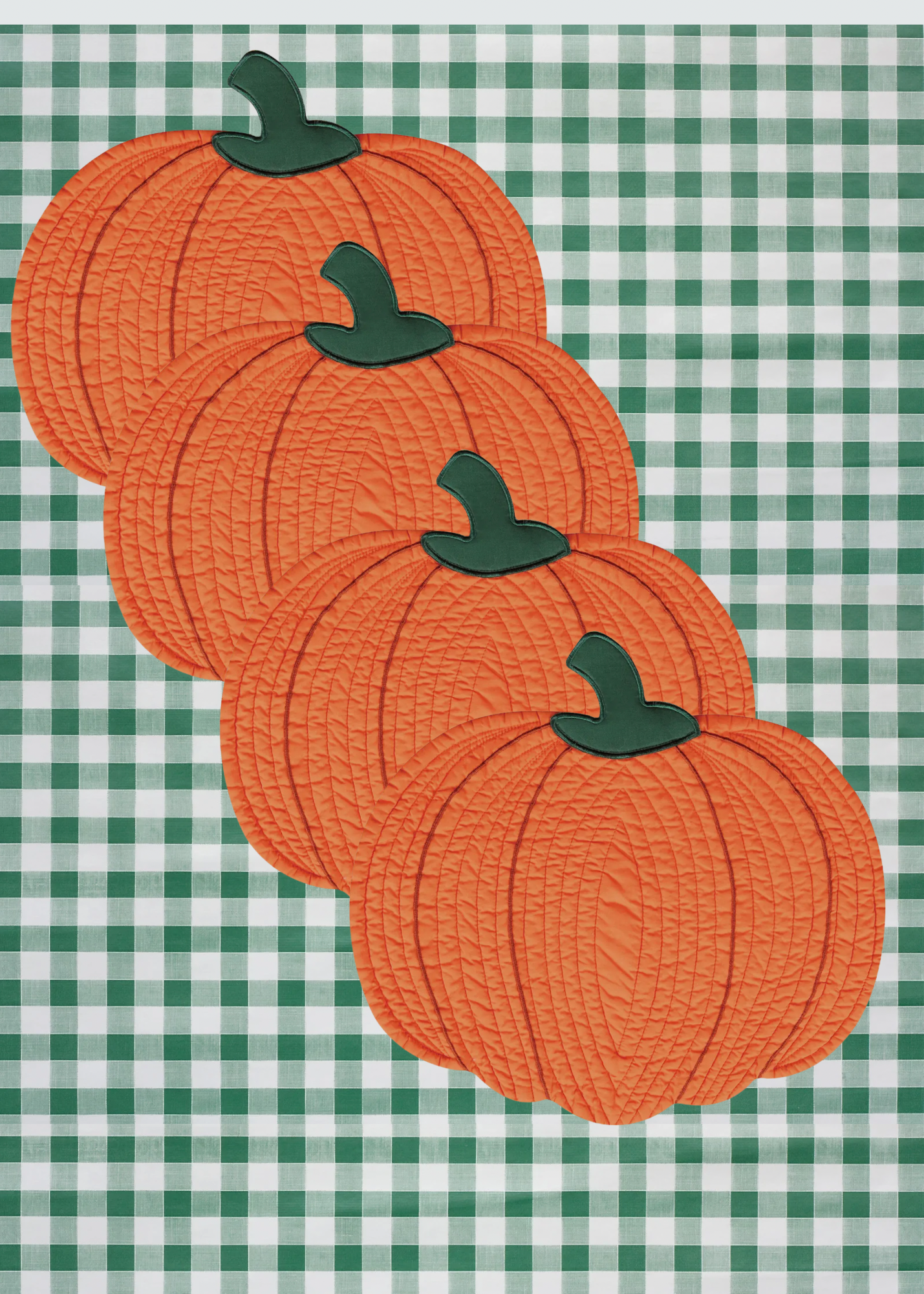 Fall quilted pumpkin placemat (single)