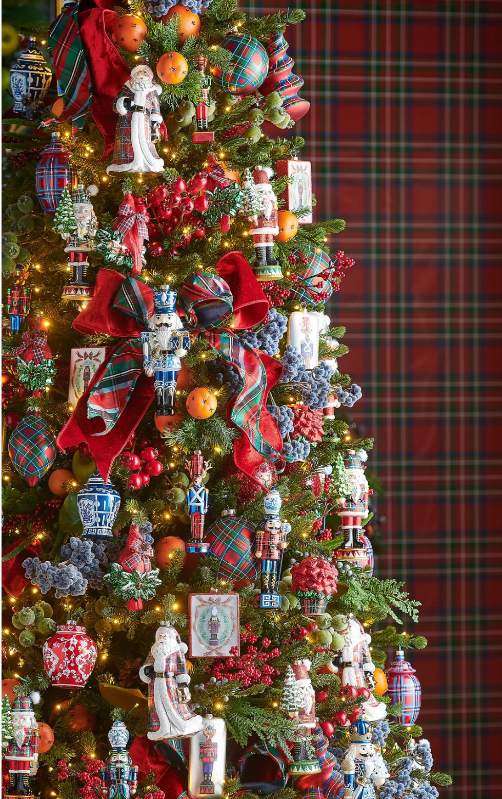 Tartan plaid wired ribbon 4”x10yds