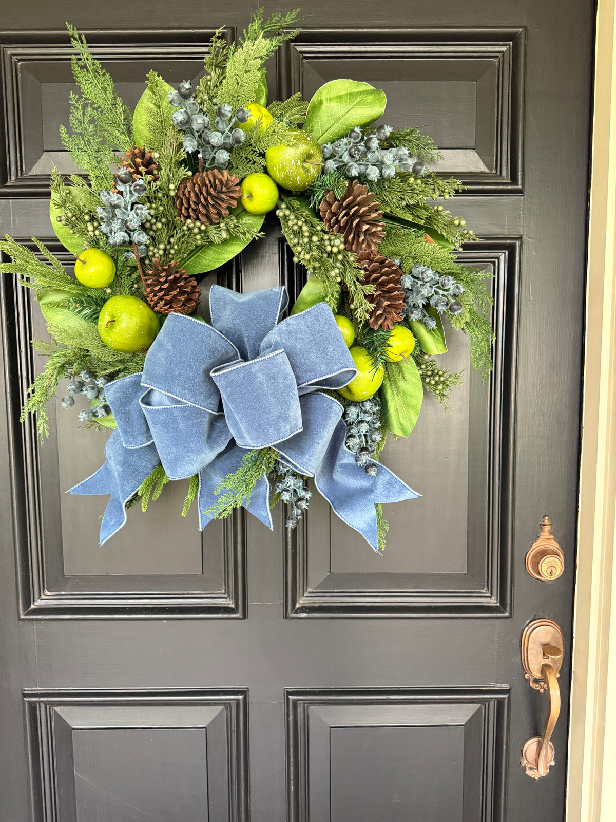 Apple, berry, and greenery wreath 28”