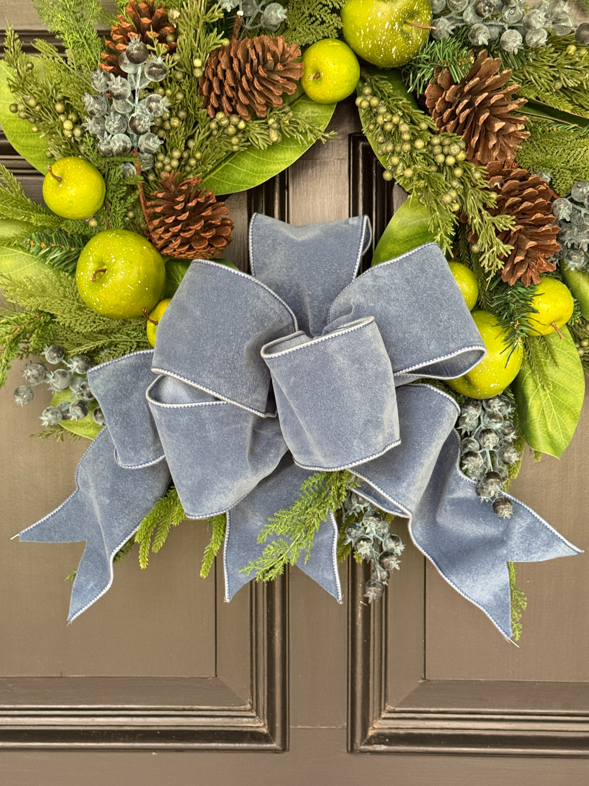 Apple, berry, and greenery wreath 28”