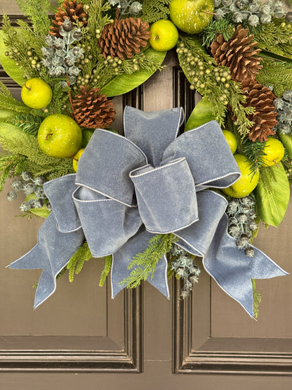 Apple, berry, and greenery wreath 28”