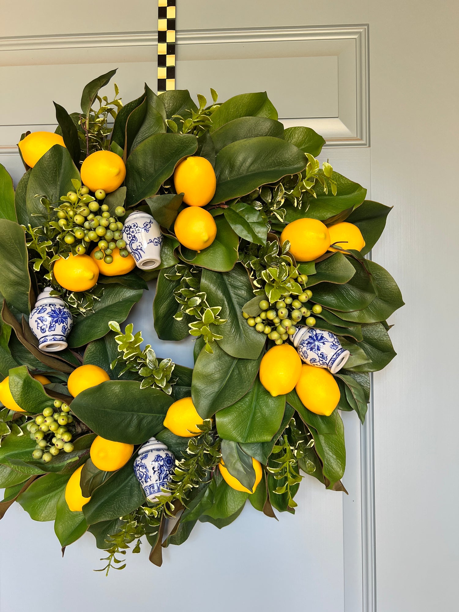 Chinoiserie lemon wreath two sizes