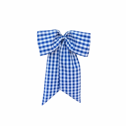 Outdoor wreath sash blue gingham monogram available