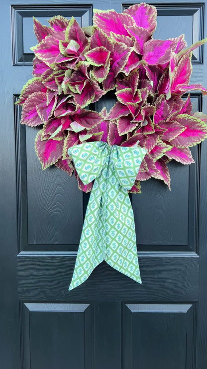 Fluffy coleus wreath