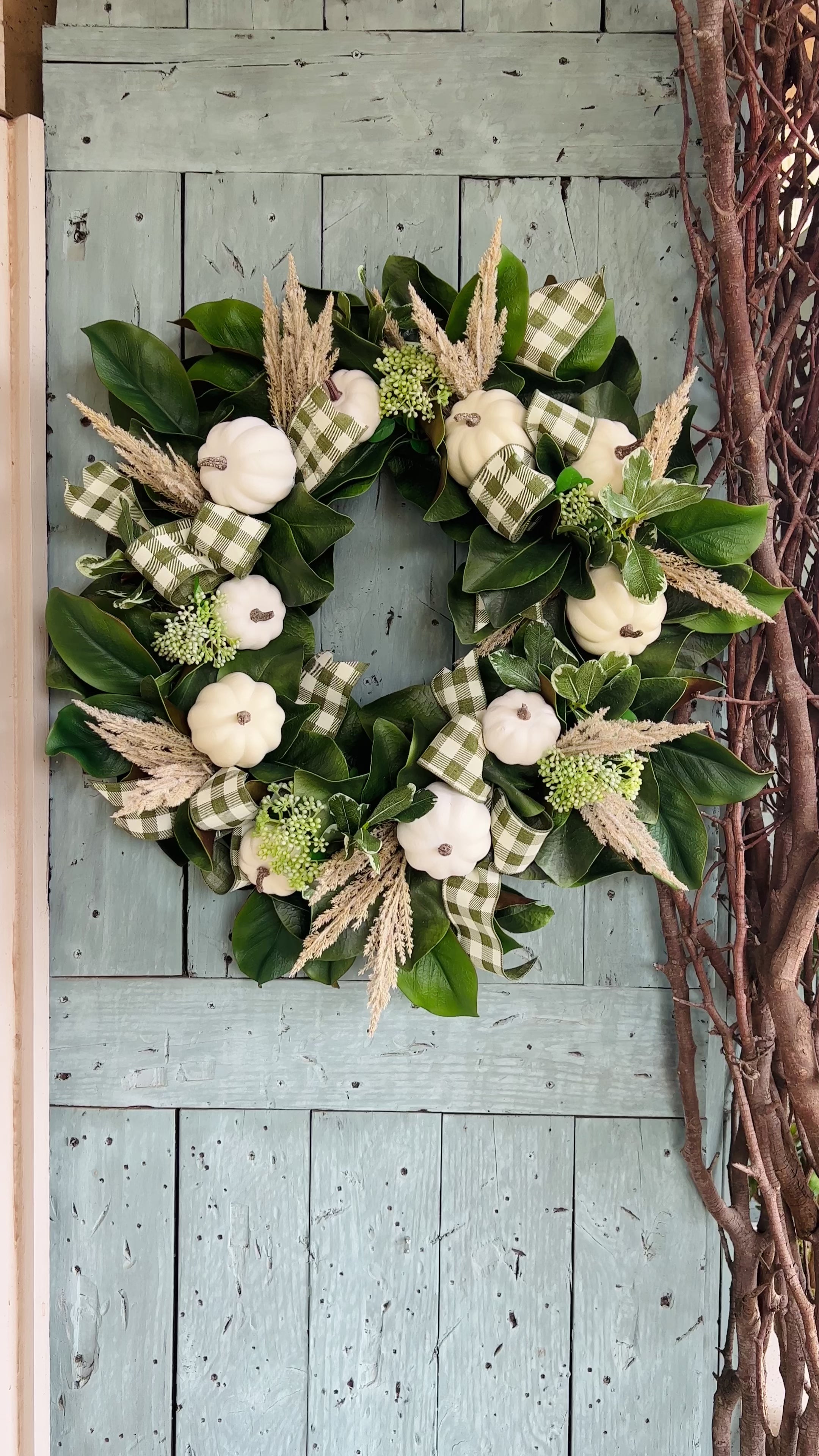 Monogram offers RED MAGNOLIAS Winter/Christmas Wreath