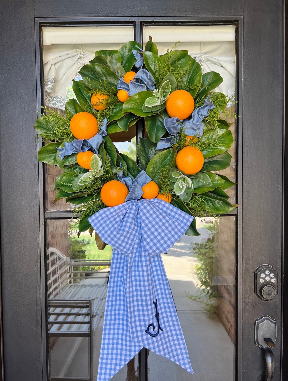 The bestselling Orange and Magnolia wreath two sizes