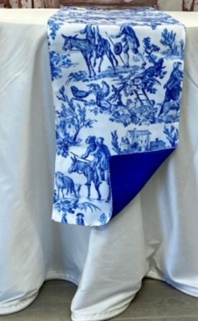 Roya Skirt in Blue Toile de Jouy