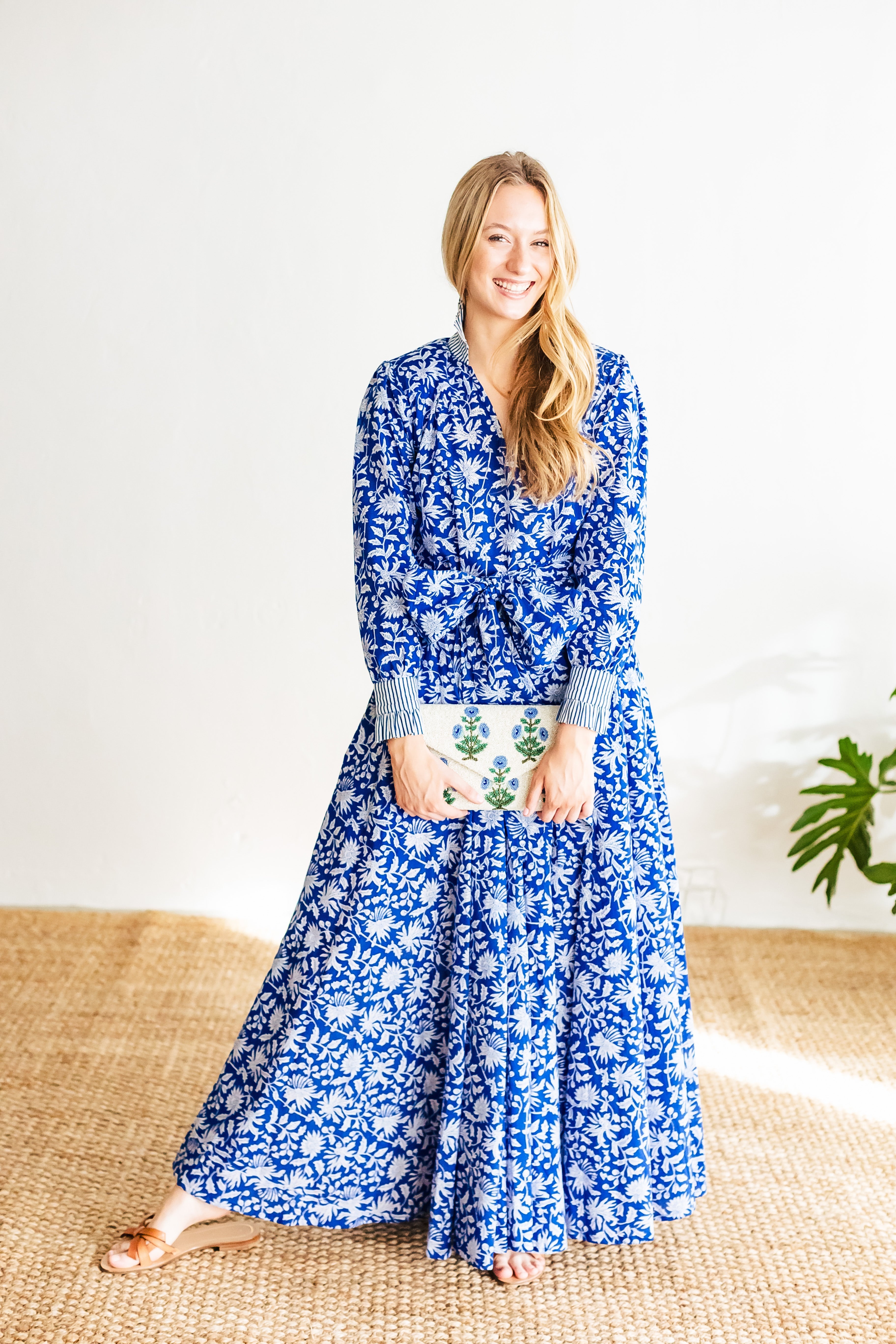 Jluxlabel shelby blue on sale floral maxi skirt