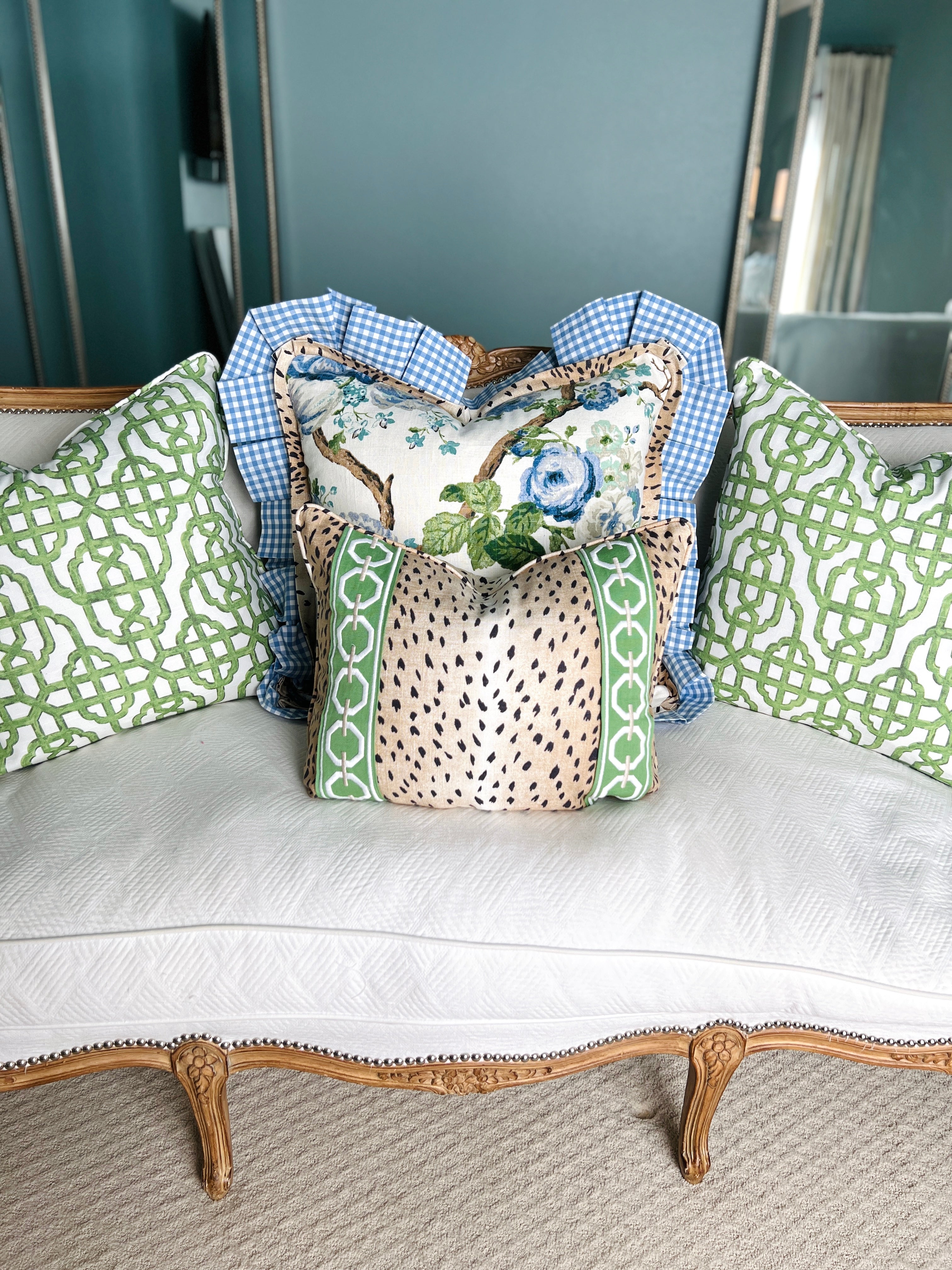 Chinoiserie outdoor outlet pillows